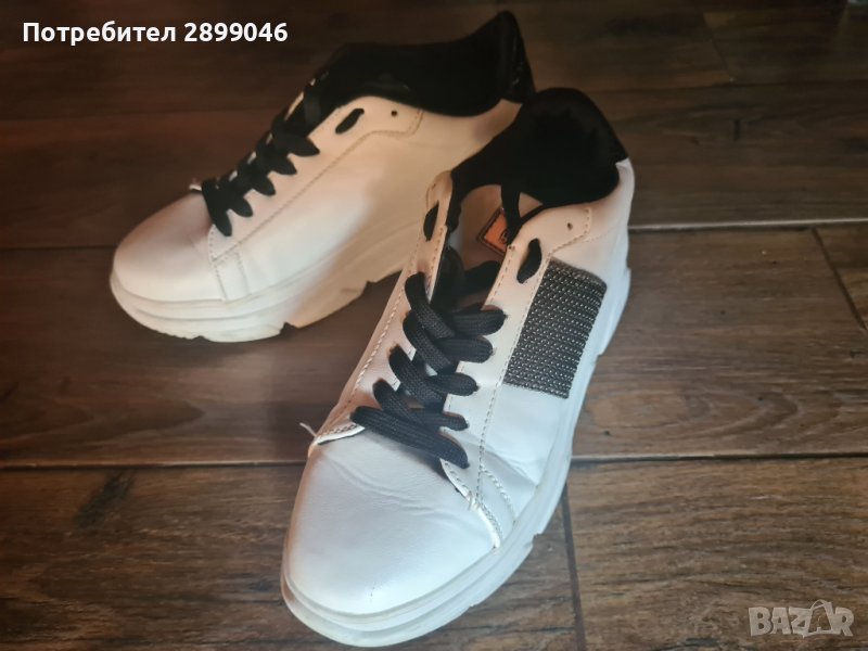 Бели маратонки / обувки на платформа 37 номер , снимка 1