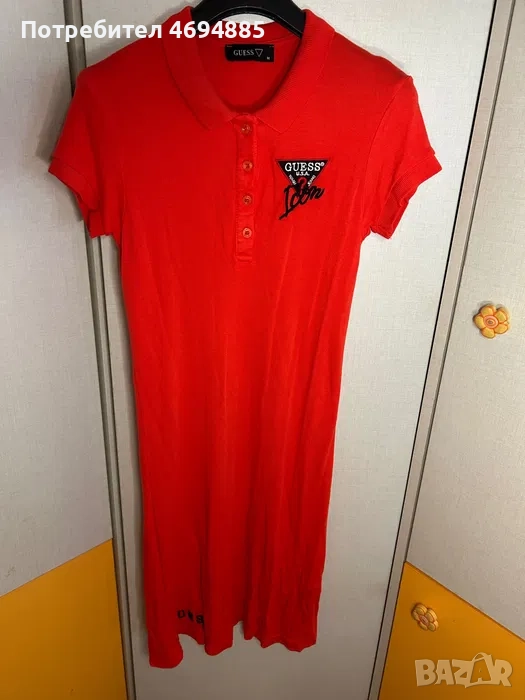 Рокля Guess в червен цвят, снимка 1