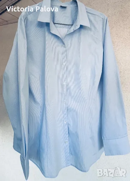 Риза голям размер YOUR SIXTH SENSE тънко райе, снимка 1