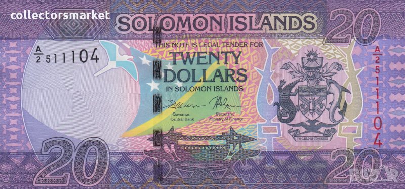 20 долара 2017, Соломонови острови, снимка 1