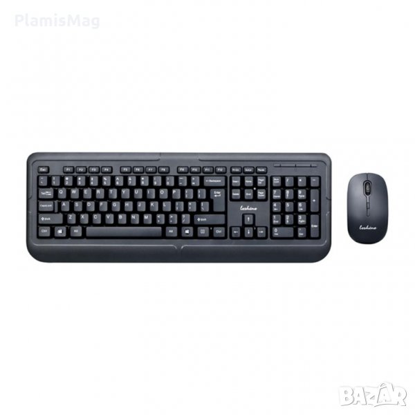 Комплект мишка и клавиатура Loshine T7800, Безжични, Черни, снимка 1