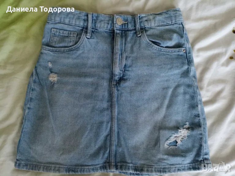 Дънкова пола H&M размер 146-152, снимка 1