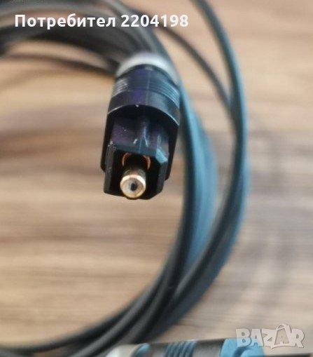 Аудио оптичен кабел с мъжки Toslink конектор и мъжки 3.5мм оптичен жак , снимка 1