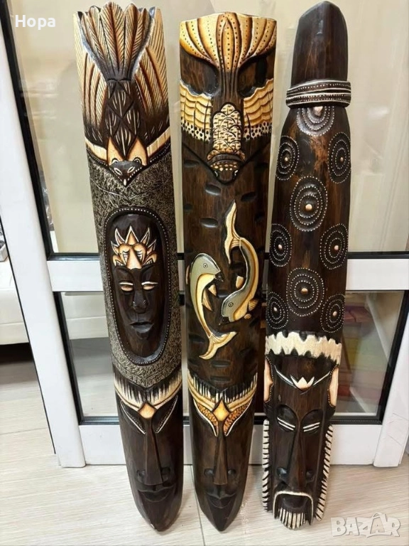 Маска за стена от дърво 1 метър. Последен 1 брой., снимка 1