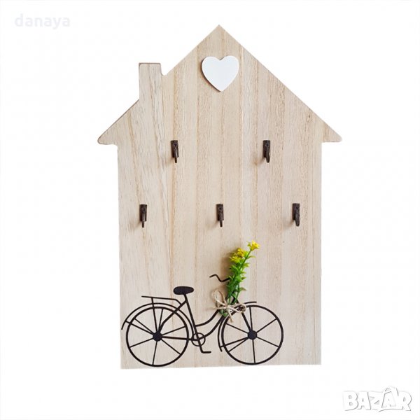 1659 Декоративна закачалка за ключове с декорация велосипед, снимка 1