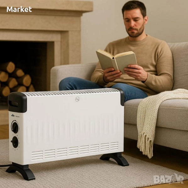 Конвекторни отоплители Rosberg – 2000W, 3 степени, защита от прегряване, снимка 1