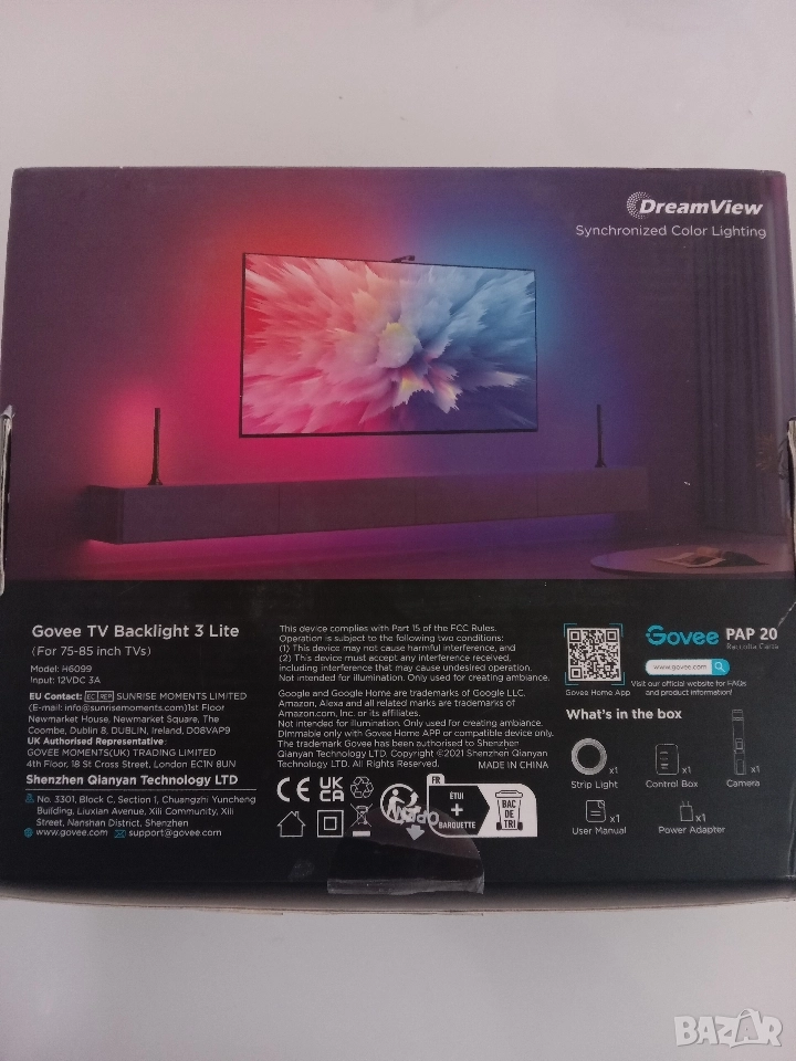 Govee TV Backlight 3 Lite за телевизори 75-85 инча , снимка 1