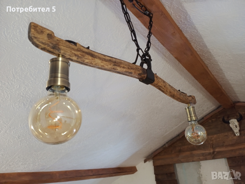 Лампа / Полилеи / Абажур рустик, снимка 1