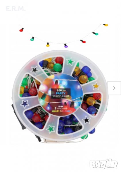 Парти LED лампи 100бр Сеетлинна лед верига 14м. Декорация рожден ден сватба празник парти лампи, снимка 1