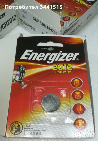 Батерия литиева Energizer 2012, CR2012, DL2012 3.0V (10 броя), снимка 1