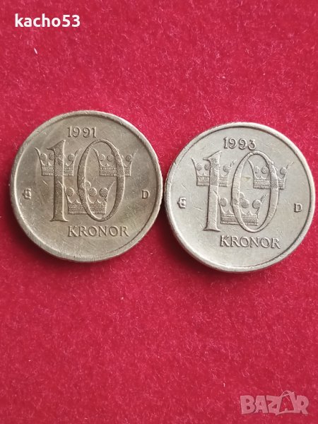 Монети - 10 крони Швеция., снимка 1