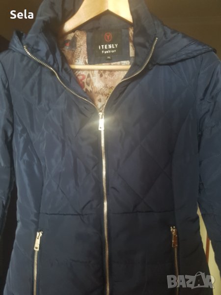 Изчистено дамско зимно яке с качулка, снимка 1