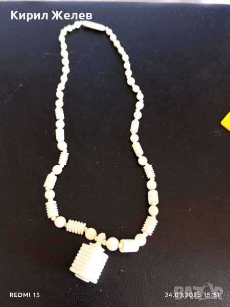 Винтидж колие гердан от кости ВИЕТНАМ много красиво стилно 51354, снимка 1