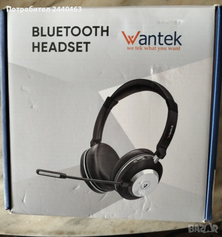 Bluetooth безжични слушалки wantek с микрофон, снимка 1