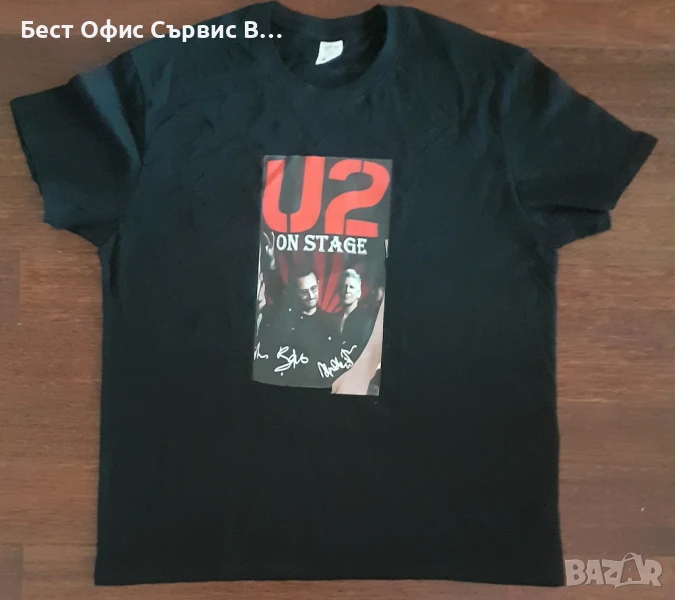 тениска Ю ТУ,  U2 on stage, черна, 160 грама плътен памук, чисто нова, снимка 1
