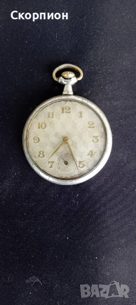 Швейцарски джобен СРЕБЪРЕН часовник - Класика в жанра - Рядък, снимка 1