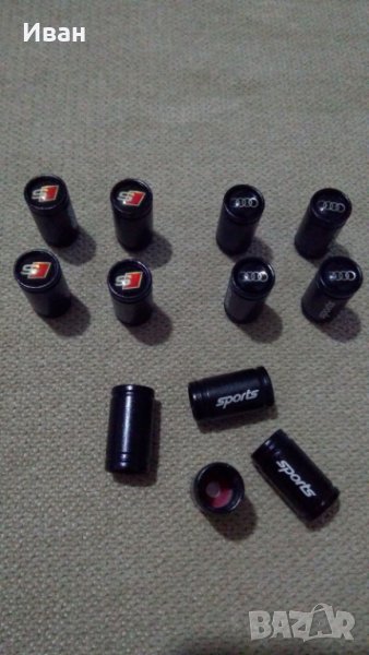 Висококачествени черни метални капачки за вентили винтили Ауди Audi , S line BMW M кола автомобил , снимка 1