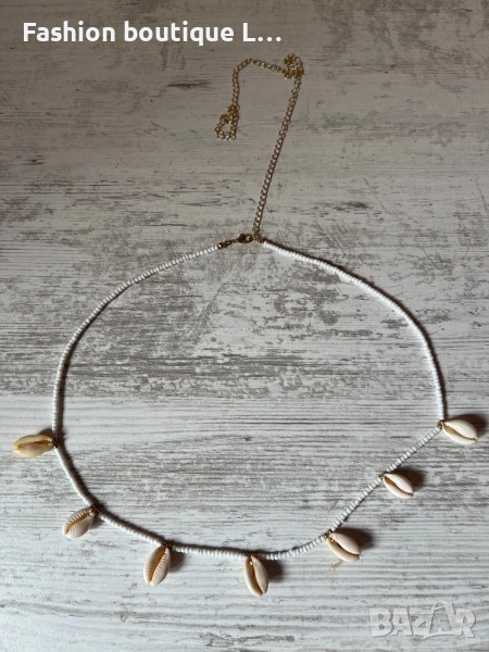 Бижу за талията с мъниста и мидички със златен синджир може да се ползва като гердан или гривна ❤️, снимка 1