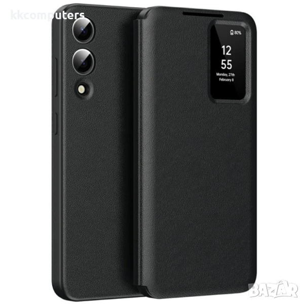 Samsung Galaxy S25 Edge View Window Кожен Калъф и Протектор, снимка 1