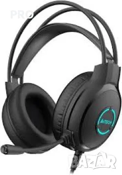 Слушалки A4Tech FH300U, микрофон, гейминг, 50mm драйвери, подсветка, черни, снимка 1