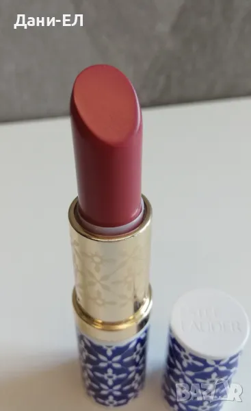 Estee Lauder Limited Edition Lipstick дълготрайно червило в синьо-бяла гилза – Rose Goddess, снимка 1