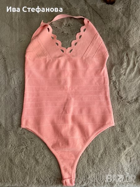 Бандажна ново боди цвят праскова нежно розаво , снимка 1