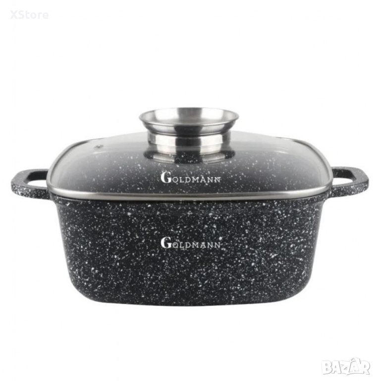 Тенджера-ростер Goldmann – Лят алуминий с керамично покритие, индукция, снимка 1