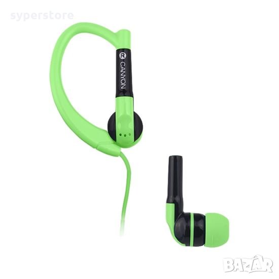 Слушалки с микрофон Canyon CNS-SEP1G спортни зелени тапи за уши In-earphone, снимка 1