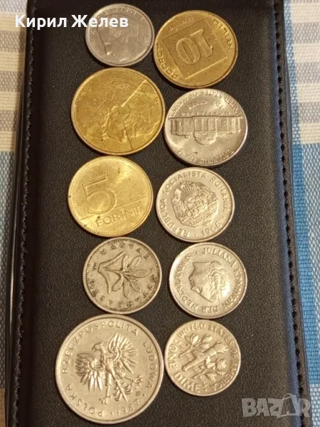 Лот монети от цял свят 10 броя ПОЛША, БЕЛГИЯ, АМЕРИКА за КОЛЕКЦИЯ 30836, снимка 1