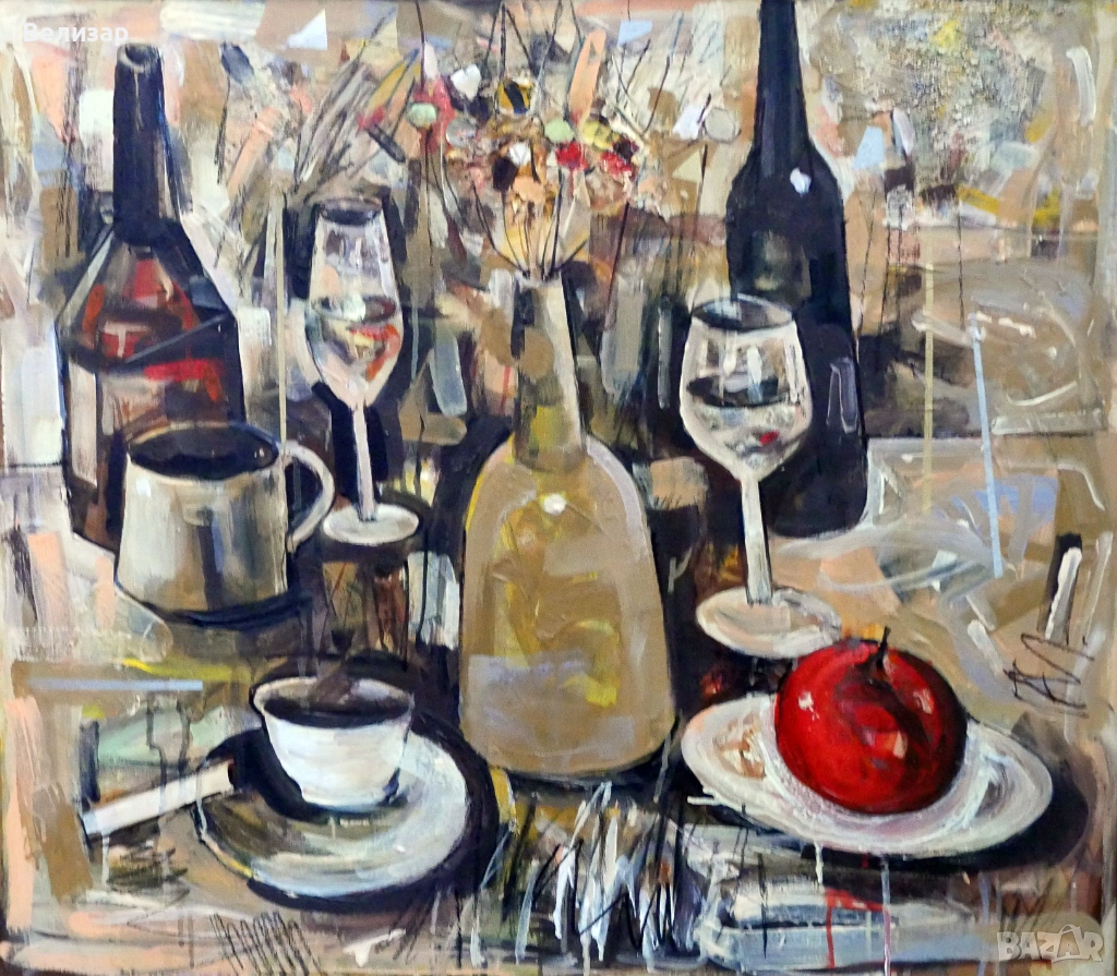 картина "натюрморт бохемска сюита" - 60/90, снимка 1