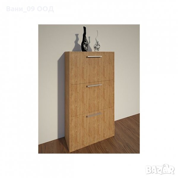 Голям шкаф за обувки с 3 клапващи врати, снимка 1