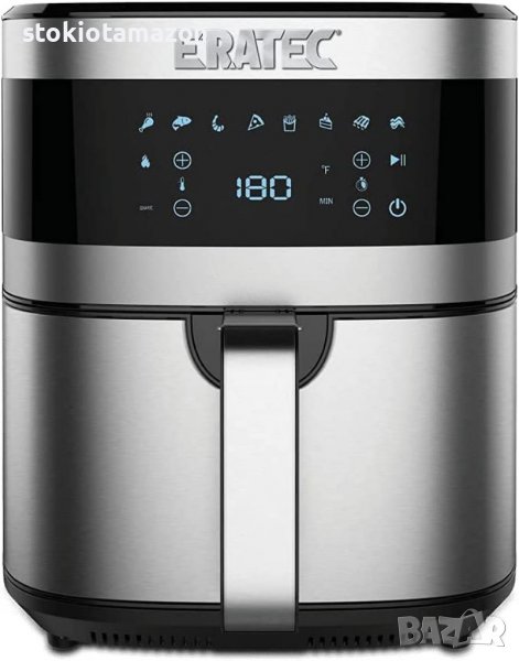 ERA-TEC AF-66 Airfryer XXL, фритюрник с горещ въздух без олио, капацитет 5.5 L, 1500W, цифров диспле, снимка 1