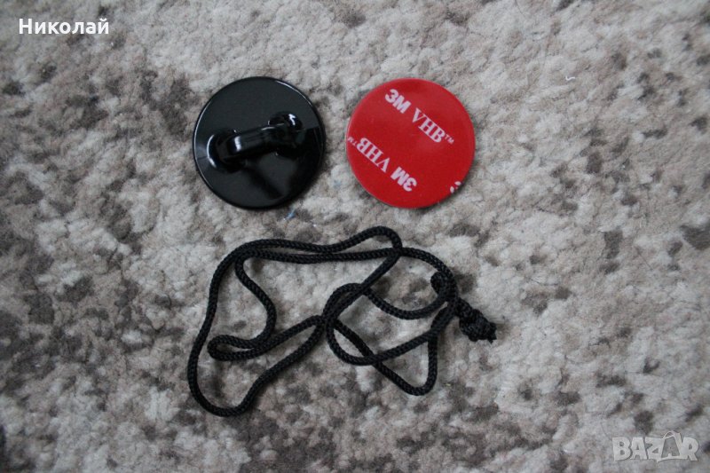 Обезопасително въженце с лепенка за екшън камери GoPro, Sony, DJI, SJ, Eken и др., снимка 1