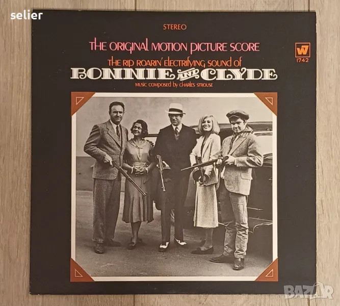 Ето една рядка плоча за феновете на филма Бони и Клайд. Още нещо рядко от 1968г в състояние NEAR MIN, снимка 1