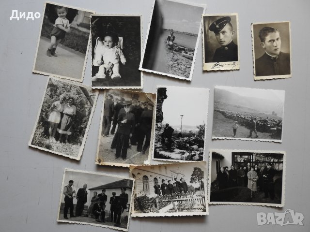 90 бр. Лот стари черно-бели снимки + албум, снимка 4 - Колекции - 40437772