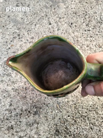 Релефна троянска керамична кана, снимка 7 - Антикварни и старинни предмети - 47384366