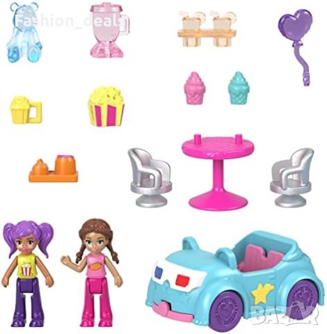 Нов комплект за игра Кукли Polly Pocket HPV39 подарък дете коледа, снимка 7 - Кукли - 42204142