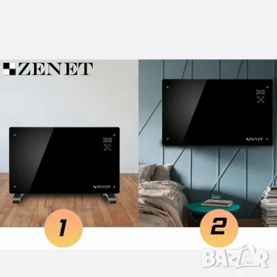 Zenet ZET-530 електрически стъклен конвектор, отоплителен панел, радиатор 2000w, снимка 6 - Радиатори - 47713719