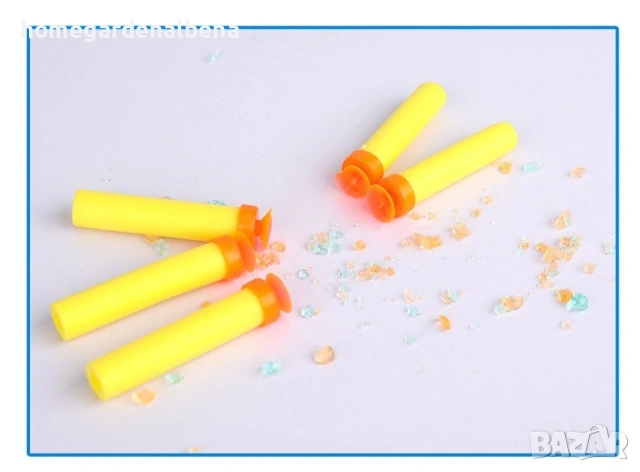 Детски пистолет с меки куршуми – 20 патрона, мишена, син, бързо презареждане, снимка 7 - Влакчета, самолети, хеликоптери - 54109278