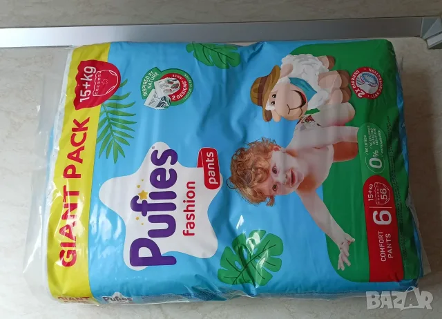 101 броя Pampers pants 6 и Pufiеs pants 6, снимка 2 - Пелени, памперси - 55933606