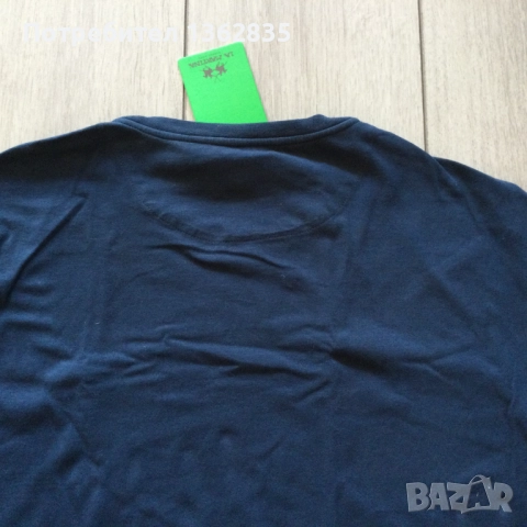 НОВА оригинална синя памучна тениска LA MARTINA размер XL от Италия, снимка 6 - Тениски - 52866698