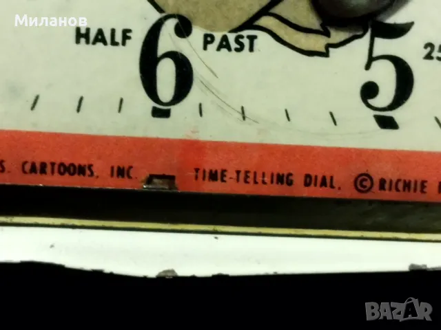 Стар механичен будилник, настолен часовник, снимка 3 - Антикварни и старинни предмети - 49580824