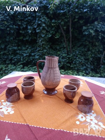 Керамичен сервиз за вино, снимка 2 - Сервизи - 34326554