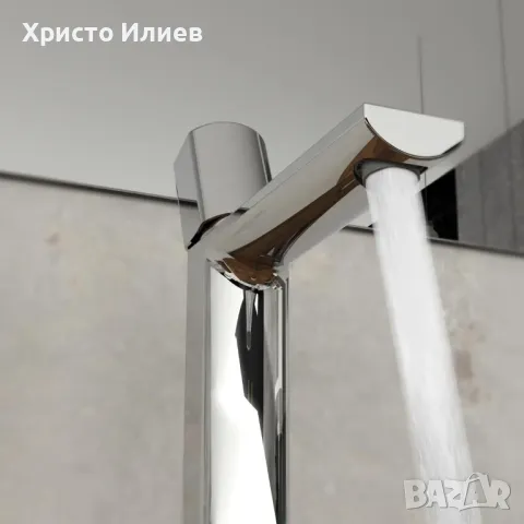 Смесител за мивка със сифон Дизайнерски Луксозен внос от Германия Хром, снимка 6 - Смесители - 49270896