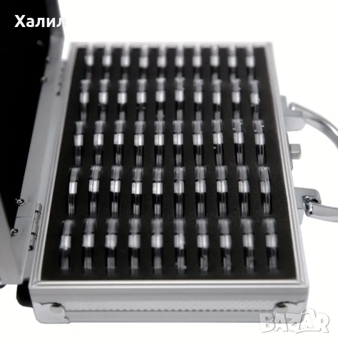 Алуминиева кутия за 50 монети + капсули + уплътнители, снимка 2 - Нумизматика и бонистика - 52446789