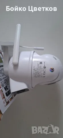 Wi-Fi PTZ камера 360° с цветно нощно виждане, сирена и запис , снимка 4 - Комплекти за видеонаблюдение - 56040226