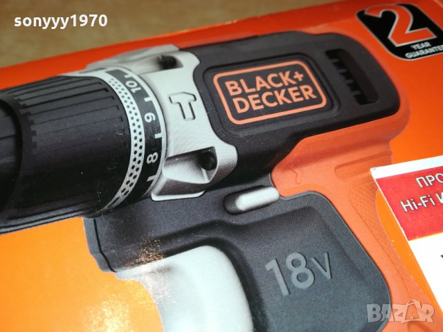 BLACK+DECKER LITHIUM 18V NEW MODEL 2101222019, снимка 13 - Винтоверти - 35516456