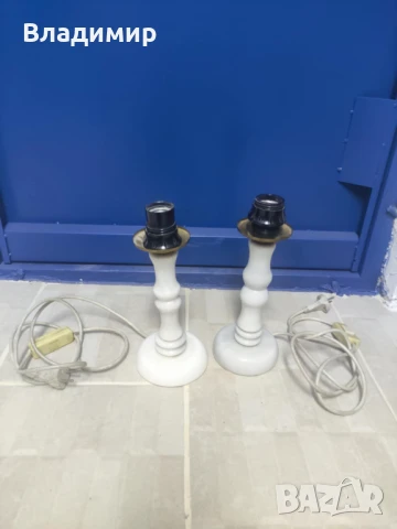 Мраморни ретро  лампи, снимка 8 - Настолни лампи - 48800167