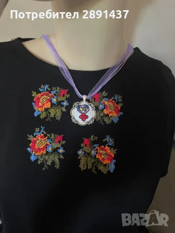 Колие ръчна бродерия 15 €, снимка 9 - Бижутерийни комплекти - 56090336