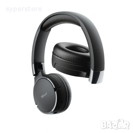 Слушалки безжични Bluetooth TRUST Zena Черни On-Ear Wireless Headphones, снимка 6 - Слушалки и портативни колонки - 37083423